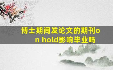 博士期间发论文的期刊on hold影响毕业吗